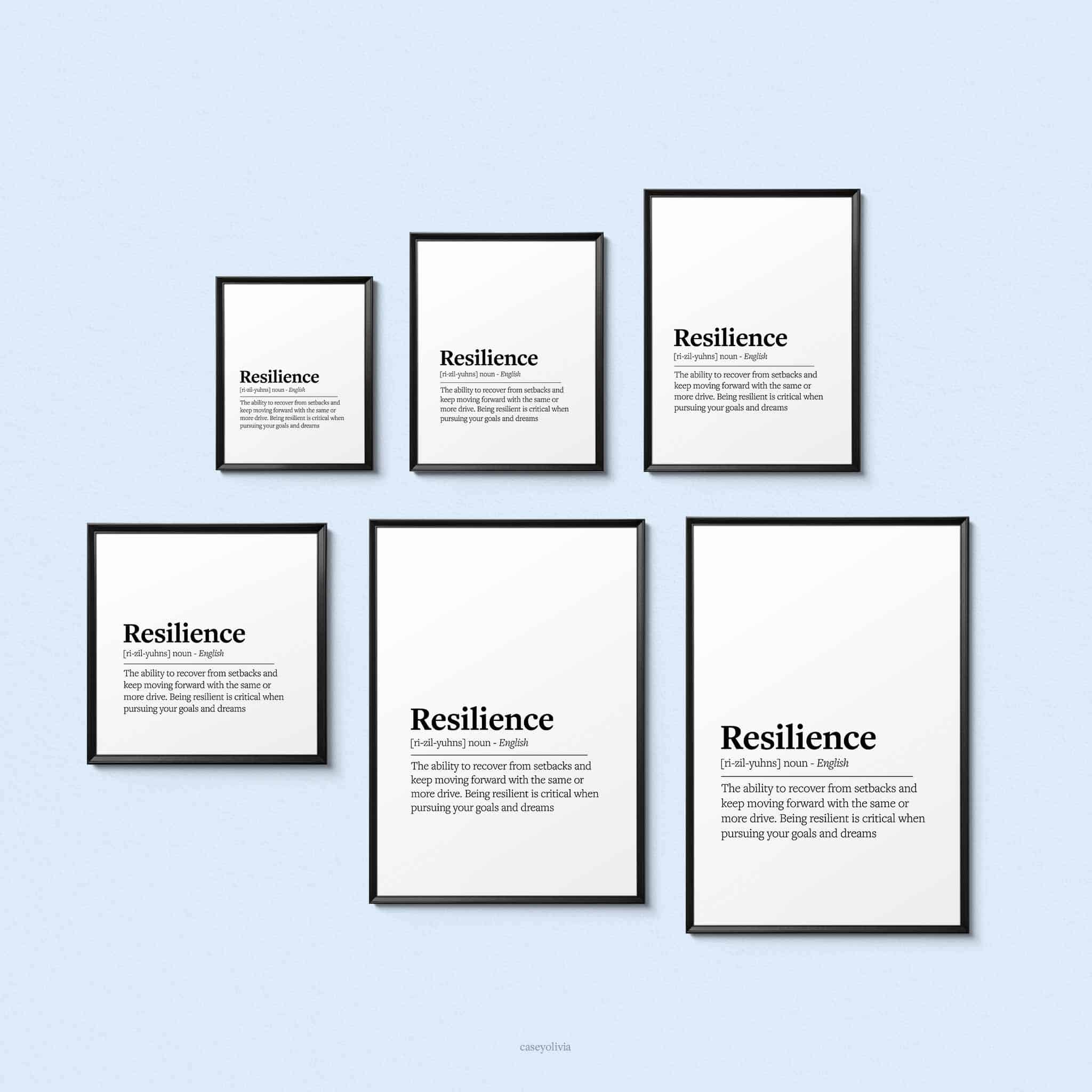 resilience definition print sizing guide