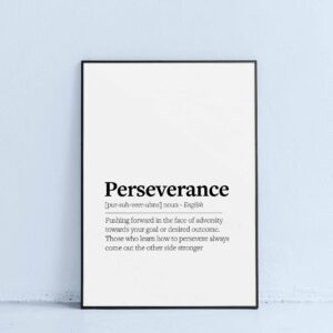 wall art perseverance word printable