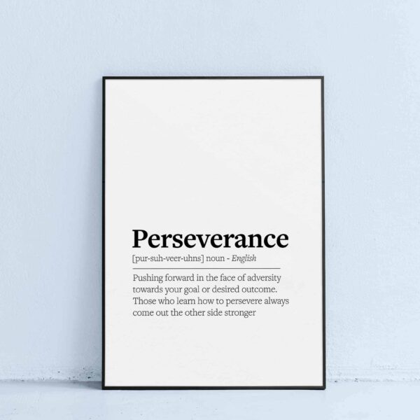 wall art perseverance word printable