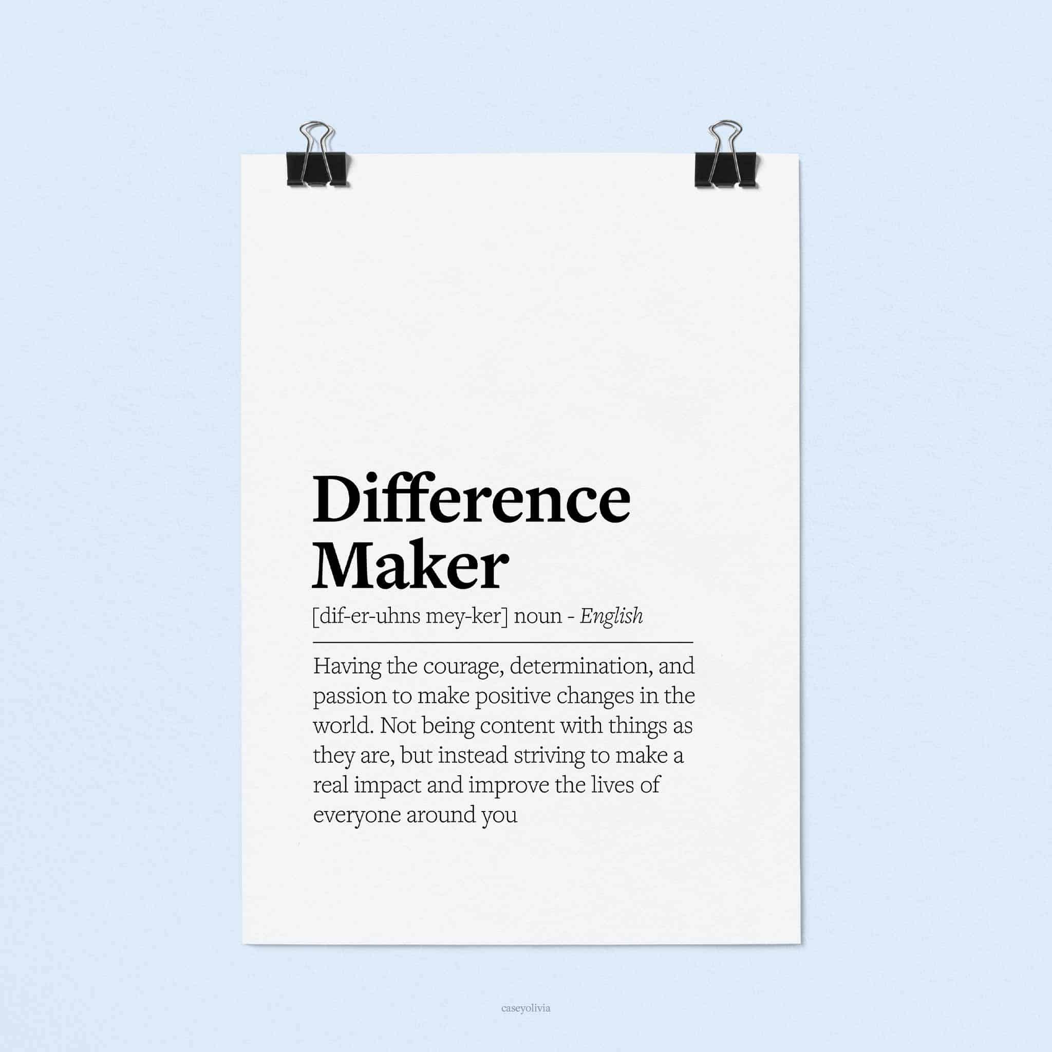 home office definition print with motivational quote