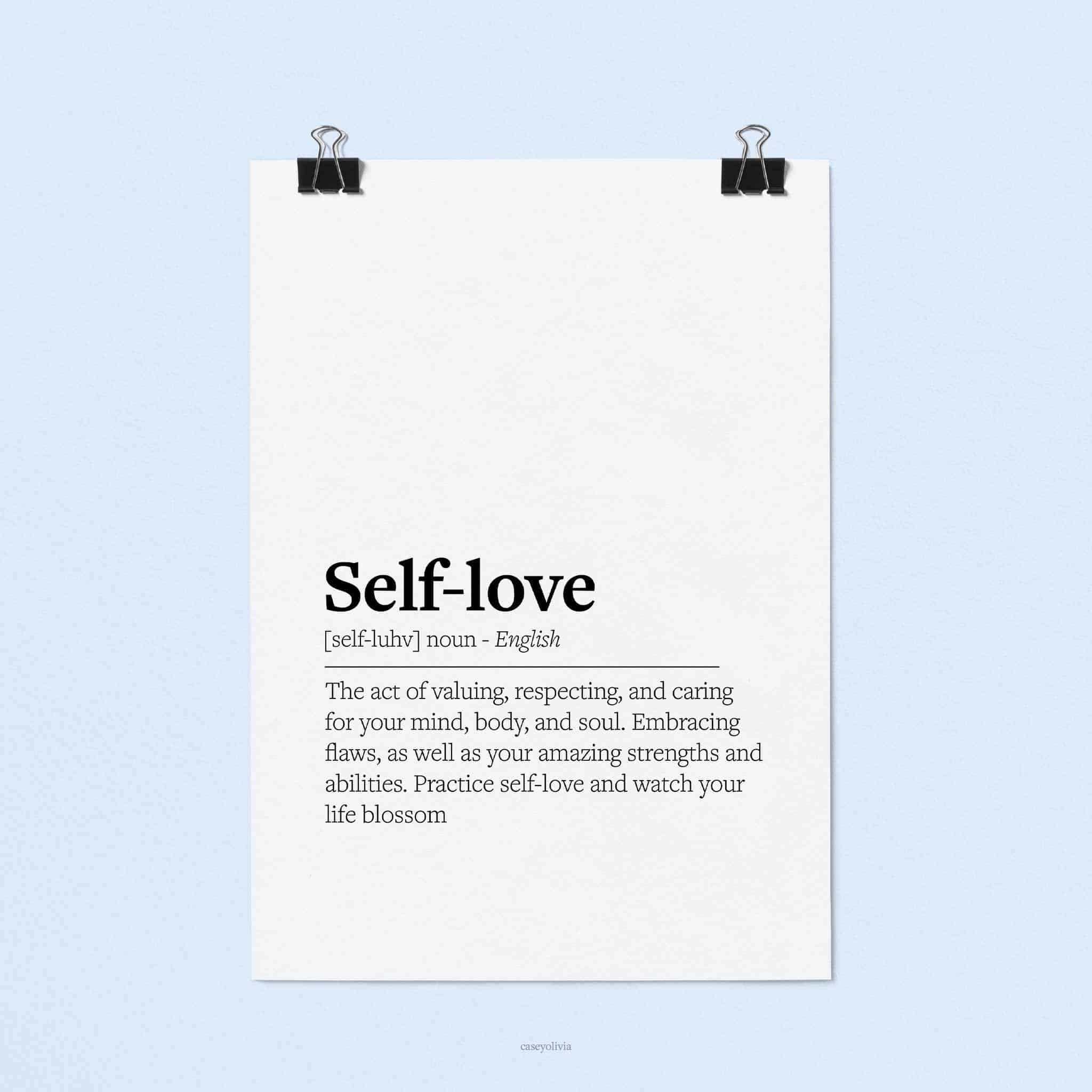 inspirational words of self love printable wall art