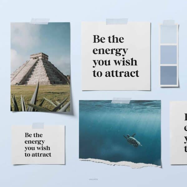 attract good vibes and energy quote to print at home for dream board