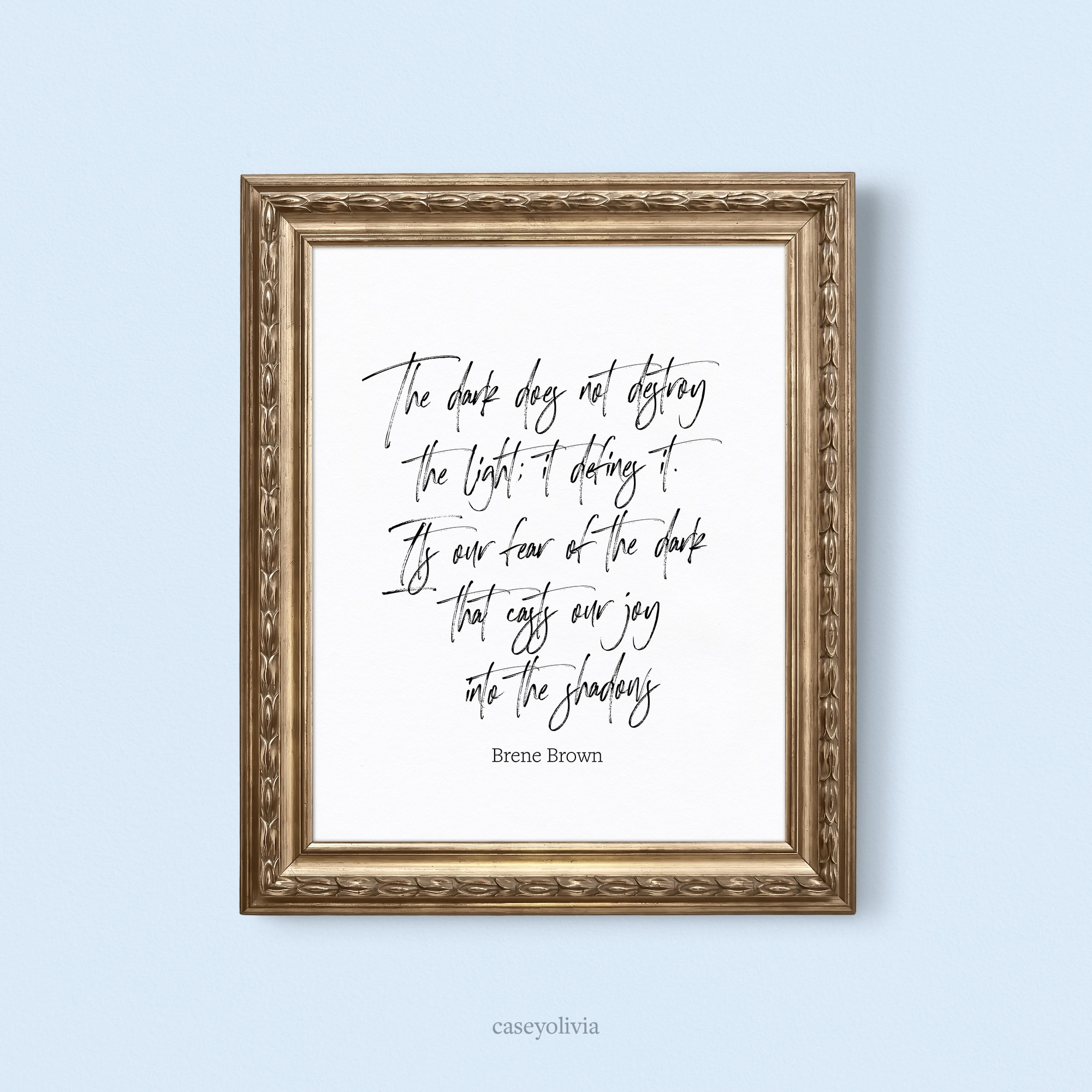 wall art quote to print about overcoming fear