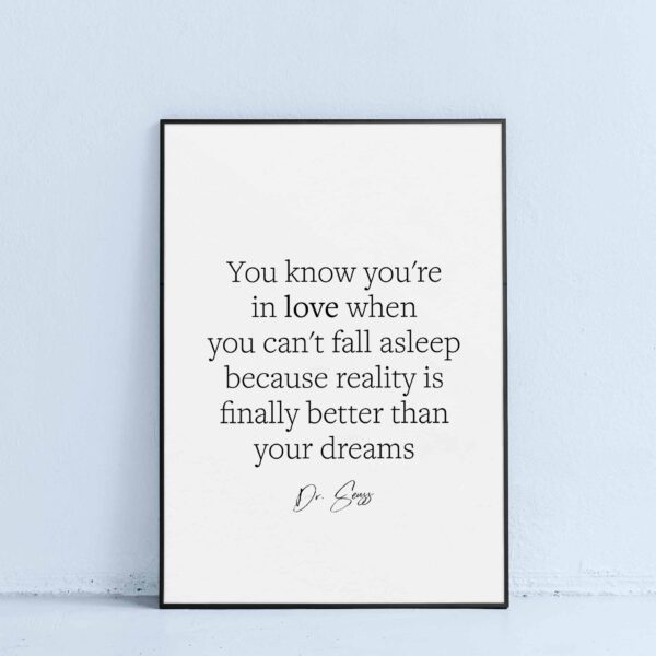 finally better than your dreams dr seuss love quote printable wall art