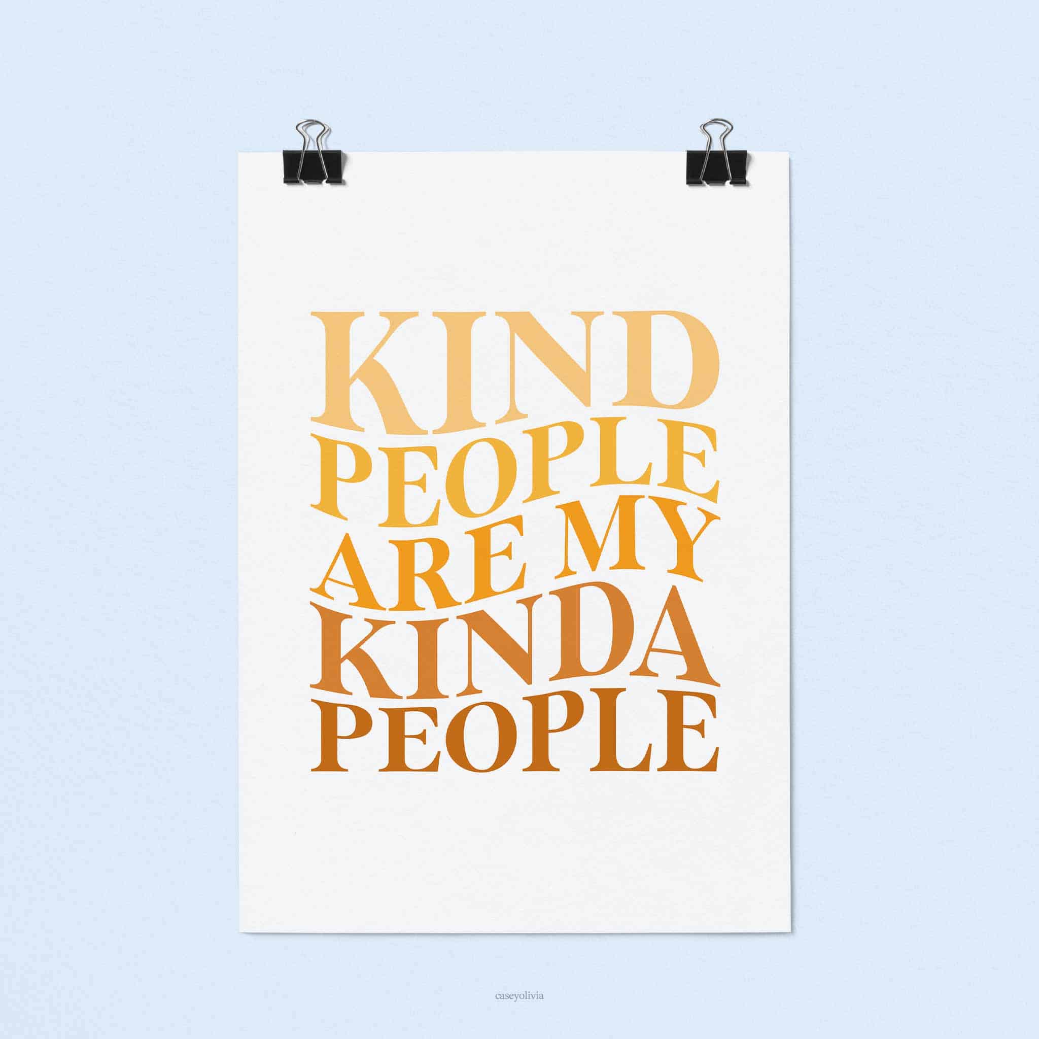 printable art with kind people quote for ho