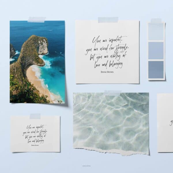 brene brown you are worthy printable vision board quotes for self love