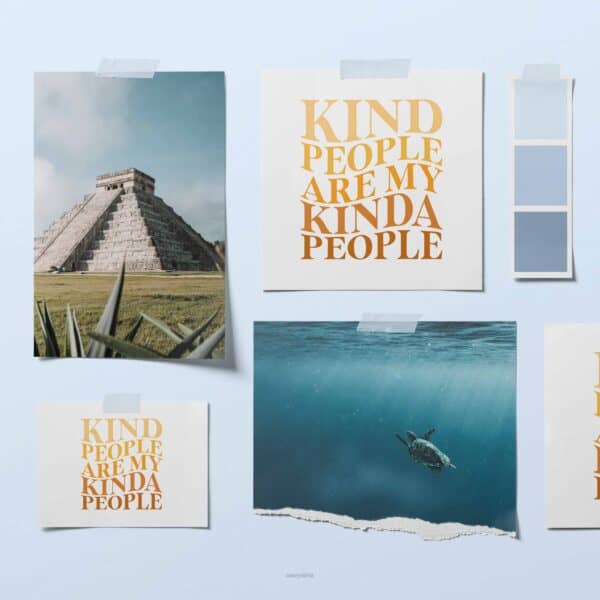dream board printable quote with kind people saying