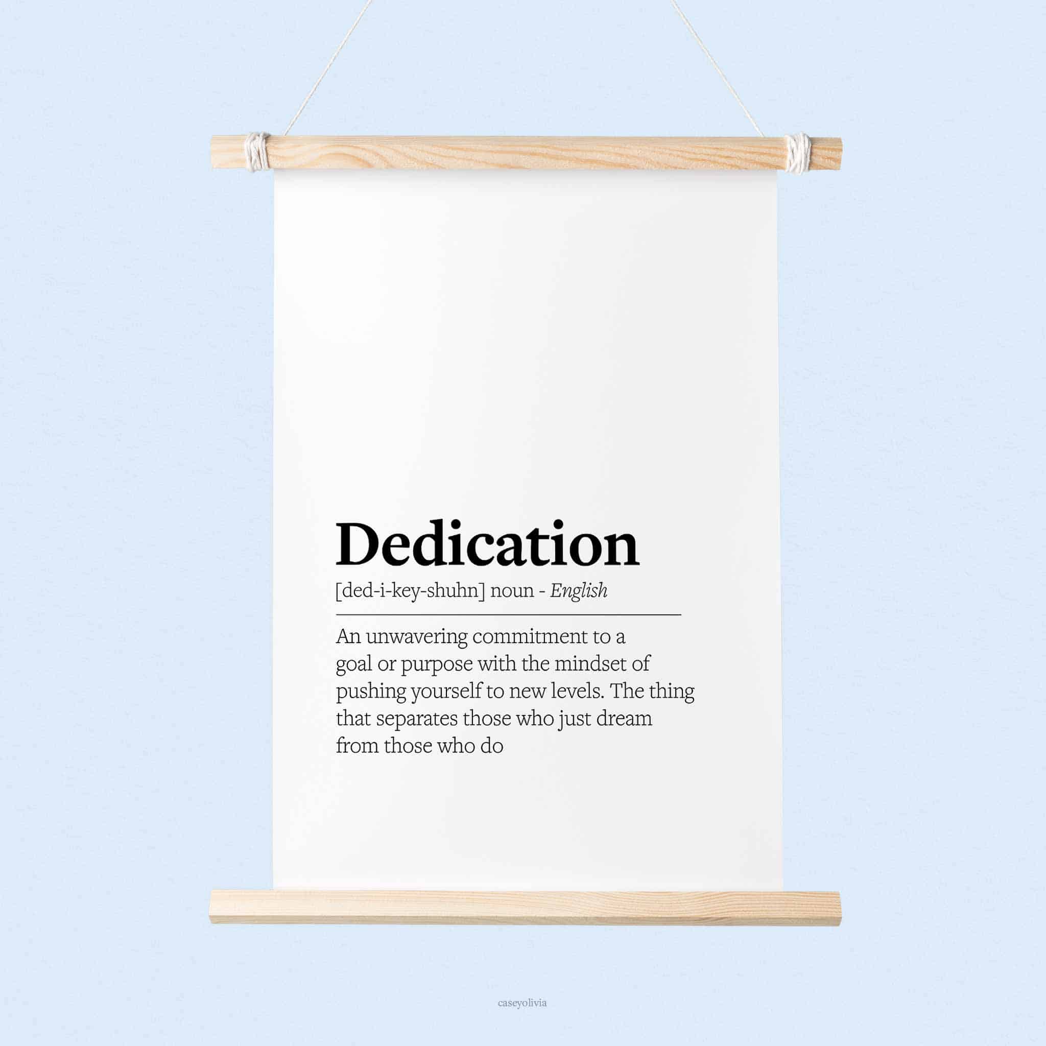inspirational definition print for office wall