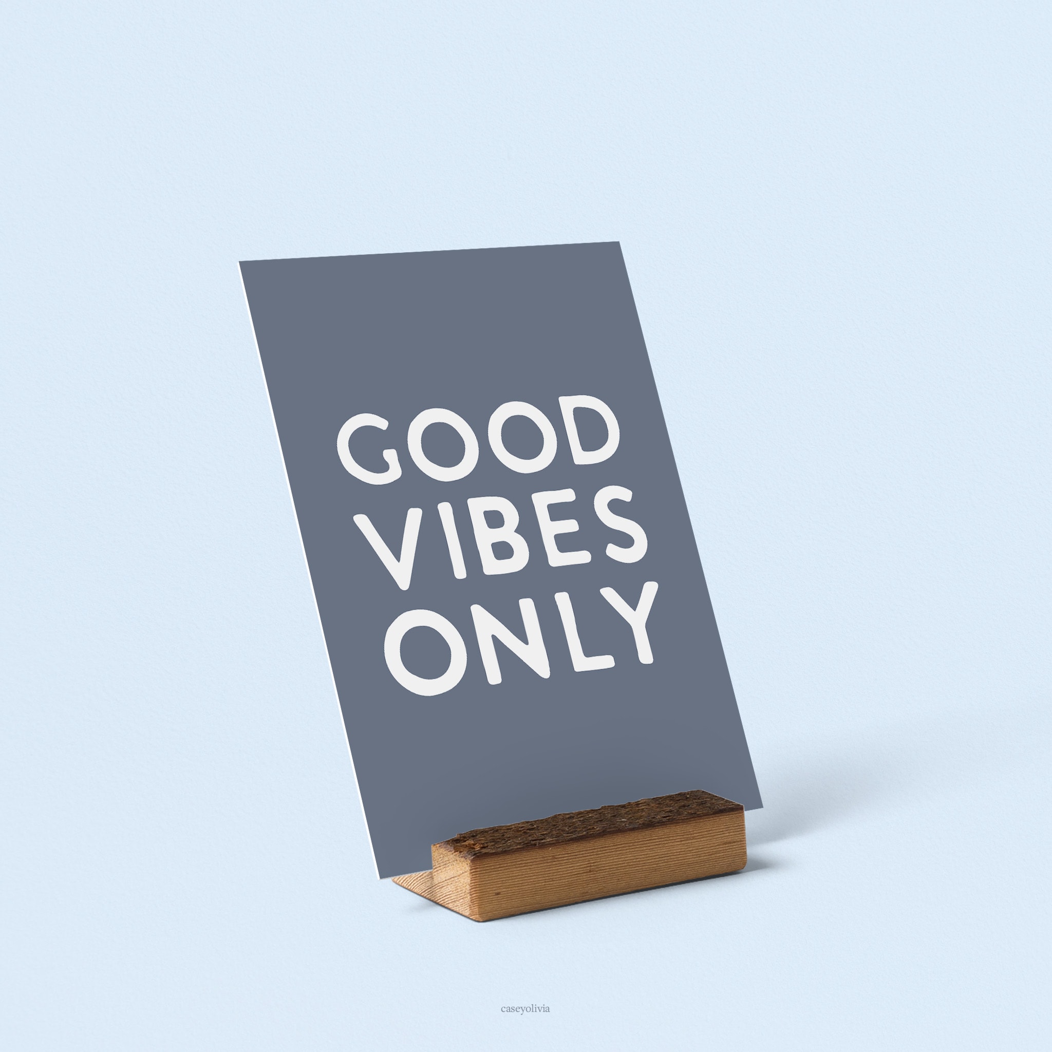 dark blue printable poster good vibes quote